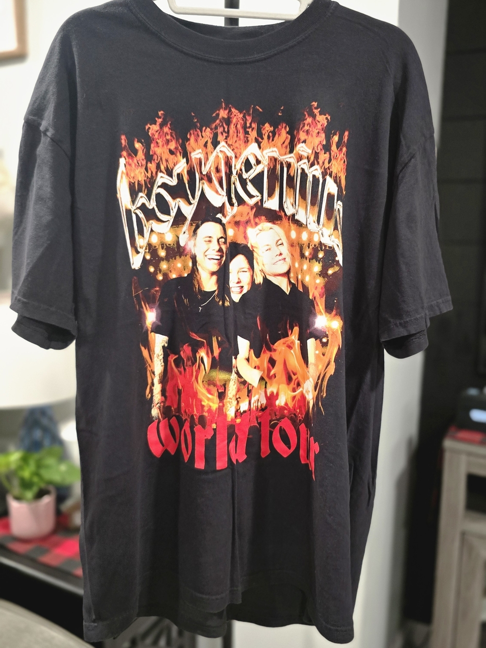 Boygenius Screeching Tires And Fire One Night Only Black Graphic Tee L